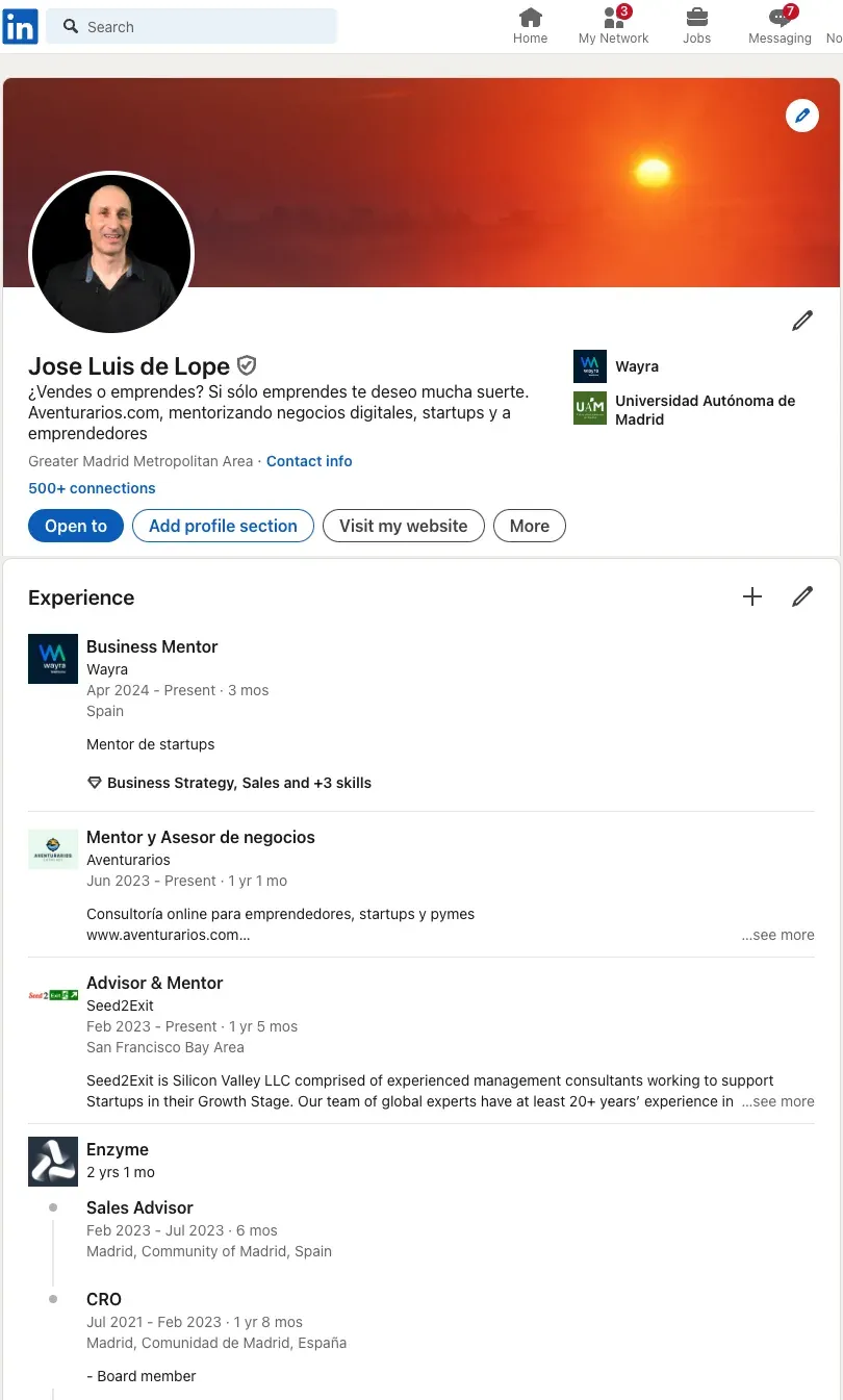 Perfil Linkedin
